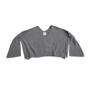 Rip Curl Oversized Cropped Sweater Loose Fit Surfwear Beach Gray Womens XS